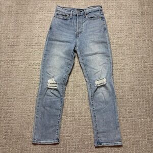 Levi's Jeans Women's Size 28 Blue Wedgie Straight Button Fly Light Wash Denim